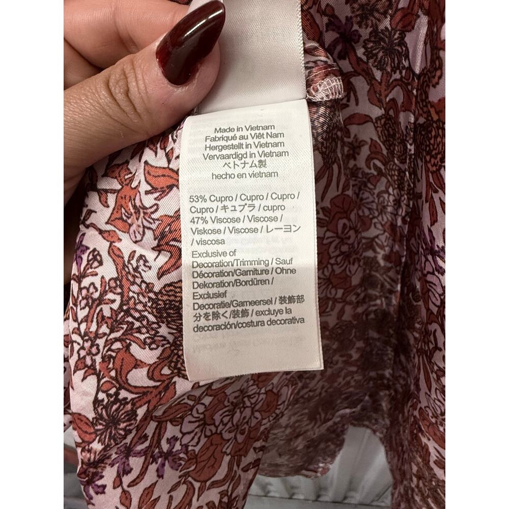 J CREW pink purple Sweetheart puff long sleeve silky midi dress in Fête Floral - Picture 10 of 12